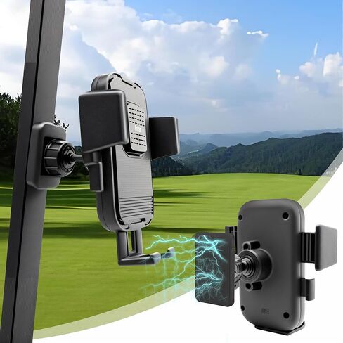 Golf Cart Magnetic Phone Holder Mount Compatible with EZGO/Club Car/Yamaha, Compatible with iPhone/Galaxy/Google Pixel, Ultra Strength Magnet/360° Rotatable/One-Handed Pick & Place in Saudi Arabia