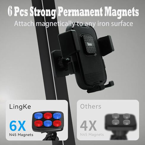 Golf Cart Magnetic Phone Holder Mount Compatible with EZGO/Club Car/Yamaha, Compatible with iPhone/Galaxy/Google Pixel, Ultra Strength Magnet/360° Rotatable/One-Handed Pick & Place in Saudi Arabia