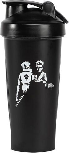 Senpai Designs Anime Shaker Bottle - 20 Ounce - Shaker Bottle with Shaker Ball - Nutrient Shake - Protein Shake, Meal Prep & Replacement - Gym Workout Bottle - Anime (Black) in Saudi Arabia