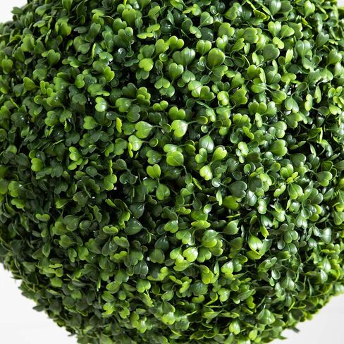 كرة توبياري من خشب البقس الاصطناعي طبيعية تقريبًا مقاس 14 بوصة للاستخدام في الهواء الطلق مع وتد أرضي متكامل، مجموعة من نباتين من خشب البقس الصناعي للحديقة والحديقة، وديكور المنزل في الفناء الخلفي، ومقاومة للأشعة فوق البنفسجية in Saudi Arabia