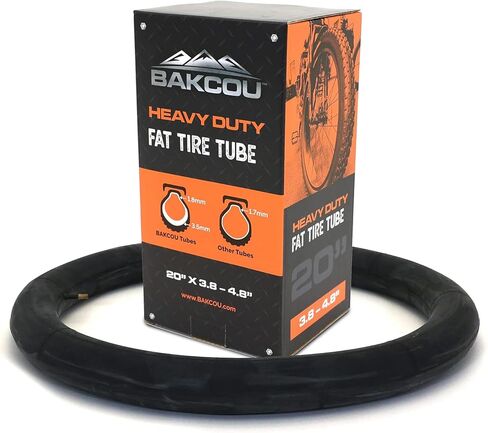 Bakcou | Heavy Duty Fat Tire Tube (Single) - Military-Grade Butyl Rubber, 3.5mm Base Thickness, Schrader Valve - Ideal for Electric Bikes, Mountain Bikes, and Traditional Fat-Tire Bikes - 24x4 in Kuwait