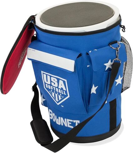 Bownet Bucket Padded Top Shoulder Strap Carry Side Zipper Coaches Tool Bag Black in Kuwait