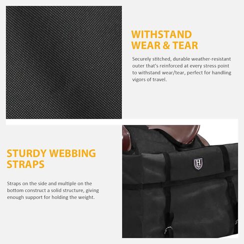 Harrison Howard Sturdy Secure Versatile Over-The-Horn Contoured No-Bounce Design Saddle Pack Pannier Bags Carrier Western Saddle Bag Brown in Saudi Arabia