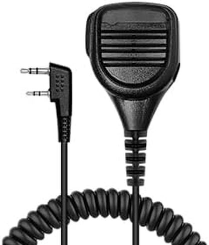 CP100D Speaker Mic for Motorola Radios R2 BPR40D BPR40 CP100D CP200D CP200 CP185 CLS1410 CLS1110 DLR1060 RDU4100 RDU4160D RMU2040 RMU2080D CLS DTR RDU RMU, 2 Pin Shoulder Microphone(Black) in Saudi Arabia