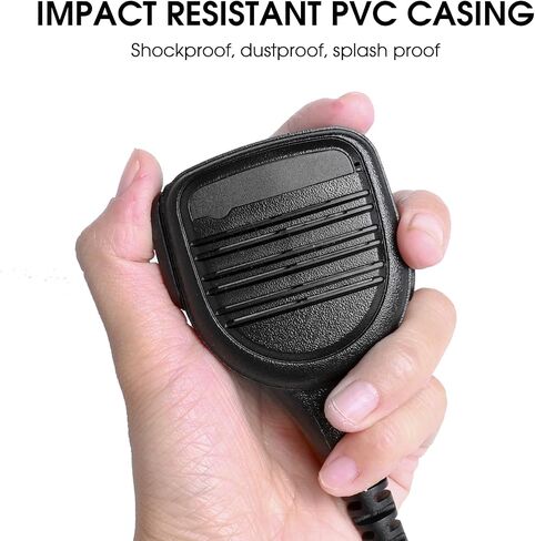 CP100D Speaker Mic for Motorola Radios R2 BPR40D BPR40 CP100D CP200D CP200 CP185 CLS1410 CLS1110 DLR1060 RDU4100 RDU4160D RMU2040 RMU2080D CLS DTR RDU RMU, 2 Pin Shoulder Microphone(Black) in Saudi Arabia