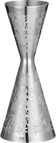 Double Cocktail Jigger Slim Style Measuring Jigger with Etched Pattern (Polisehd Spirit) in Saudi Arabia