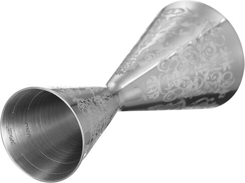 Double Cocktail Jigger Slim Style Measuring Jigger with Etched Pattern (Polisehd Spirit) in Saudi Arabia