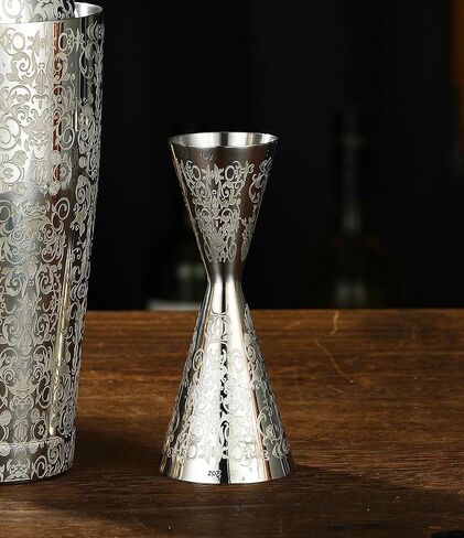 Double Cocktail Jigger Slim Style Measuring Jigger with Etched Pattern (Polisehd Spirit) in Saudi Arabia