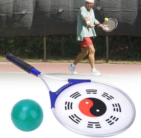 VGEBY Handball Softball Taiji Ball, Handle Silicone Face Elderly Exercise Fitness Tai Chi Soft Ball Racket Taiji Force Racket Ball(Soft Strength) Soft Rackets Tai Chi Ball in Saudi Arabia