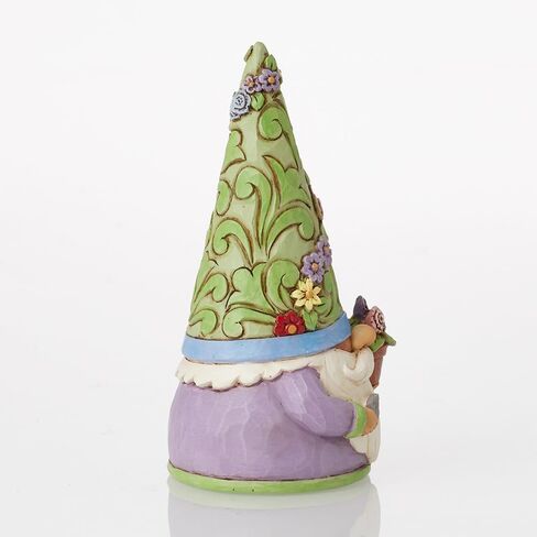 Enesco Jim Shore Heartwood Creek Art for All Seasons Collection Spring Gnome تمثال - راتينج حجري مطلي يدويًا مصنوع يدويًا من التماثيل الزخرفية القابلة للتجميع، تمثال ديكور منزلي، 5 بوصة in Saudi Arabia