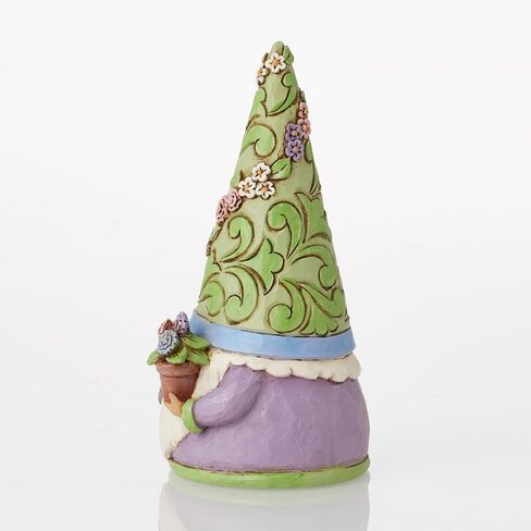 Enesco Jim Shore Heartwood Creek Art for All Seasons Collection Spring Gnome تمثال - راتينج حجري مطلي يدويًا مصنوع يدويًا من التماثيل الزخرفية القابلة للتجميع، تمثال ديكور منزلي، 5 بوصة in Saudi Arabia