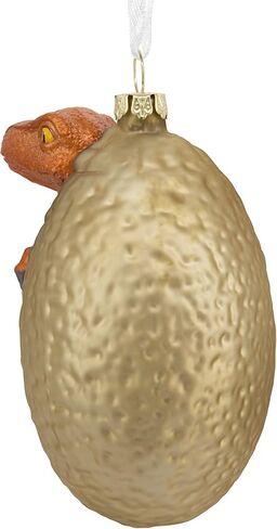 Hallmark Jurassic Park Raptor Egg Hatching Christmas Ornament, Blown Glass in Saudi Arabia