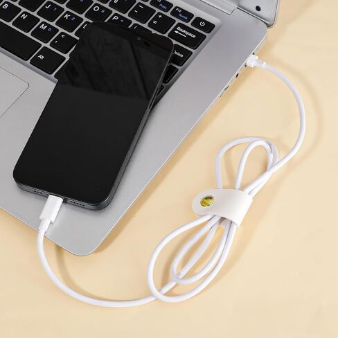 6pcs Leather Cord Organizer Reusable Cable Straps PU Leather Cable Organizer Phone Cord Ties Charging Cord Power Cord Headphone Travel Organizer USB Holder Multipurpose Cord Holder Snap Closure in Saudi Arabia