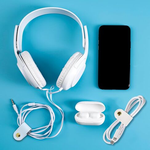 6pcs Leather Cord Organizer Reusable Cable Straps PU Leather Cable Organizer Phone Cord Ties Charging Cord Power Cord Headphone Travel Organizer USB Holder Multipurpose Cord Holder Snap Closure in Saudi Arabia