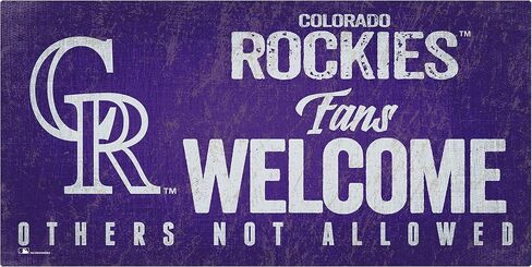 MLB Colorado Rockies Unisex Colorado Rockies Fans Welcome Sign, Team Color, 6 x 12 in Saudi Arabia