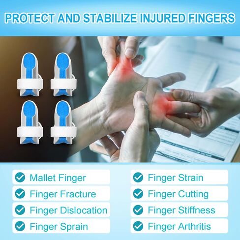 Finger Splint For Thumbs & Pinkies, Adjustable Aluminum Support for Mallet Finger, Finger Fracture, Sprain and Strain, Protect Sensitive Cut Fingers, Breathable Lightweight Finger Braces Joint Stabilize (Small, 2 Pcs) in Saudi Arabia