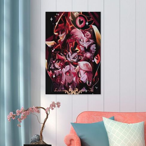 GailyZingy 12x18 in poster Hazbin Anime Has Been Hotel Canvas Print Wall Art Room Aesthetics HD Decorative Painting for Bedroom Liveroom Dorm Deco Unframe, 30*45（cm）, style-4 in Saudi Arabia