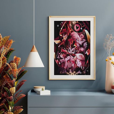 GailyZingy 12x18 in poster Hazbin Anime Has Been Hotel Canvas Print Wall Art Room Aesthetics HD Decorative Painting for Bedroom Liveroom Dorm Deco Unframe, 30*45（cm）, style-4 in Saudi Arabia