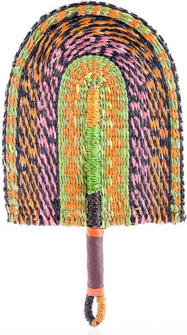 Moiyobpm Boho Wall Decor Handmade Nature Woven Braided Fan Hang Wall Sculpture Bohemian Wall Art Hanging Decor for Living Room Bedroom Home Office Minimalist Decoration(Colorful) in Saudi Arabia