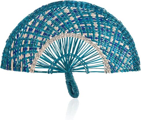 Moiyobpm Boho Wall Decor Handmade Nature Woven Braided Fan Hang Wall Sculpture Bohemian Wall Art Hanging Decor for Living Room Bedroom Home Office Minimalist Decoration(Colorful) in Saudi Arabia