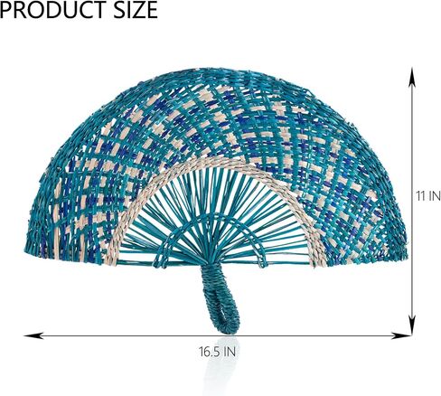 Moiyobpm Boho Wall Decor Handmade Nature Woven Braided Fan Hang Wall Sculpture Bohemian Wall Art Hanging Decor for Living Room Bedroom Home Office Minimalist Decoration(Colorful) in Saudi Arabia