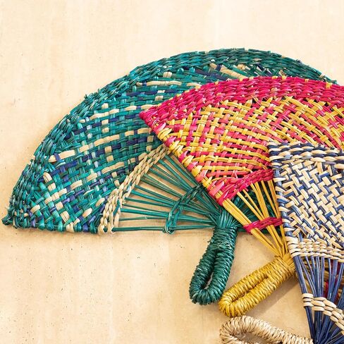 Moiyobpm Boho Wall Decor Handmade Nature Woven Braided Fan Hang Wall Sculpture Bohemian Wall Art Hanging Decor for Living Room Bedroom Home Office Minimalist Decoration(Colorful) in Saudi Arabia