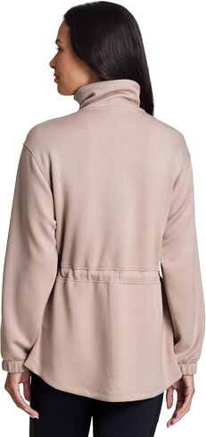 RBX Women's Scuba Anorak Jacket, Buttery Soft Lightweight Drawstring Waist Coat with Pockets Mock Neck All Season Zip Up in Kuwait