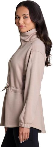 RBX Women's Scuba Anorak Jacket, Buttery Soft Lightweight Drawstring Waist Coat with Pockets Mock Neck All Season Zip Up in Kuwait