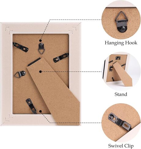 مجموعة إطارات صور مقاس 4x6 مكونة من 4، إطارات صور ريفية مقاس 4 × 6 لصور مقاس 4 × 6 بوصة لملصقات الحائط وسطح الطاولة، 4 ألوان in Saudi Arabia