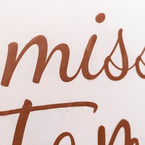 Miss to Mrs Decal -Bridal Shower Decorations Balloon Arch Decal, Photography Background Decal Bridal Shower Welcome Sign for Wedding Engagement Party (Brown Miss to Mrs) in Saudi Arabia