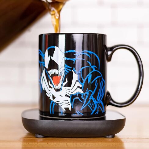 Uncanny Brands Black Panther Wakanda Forever Mug Warmer with Mug – Keeps Your Favorite Beverage Warm - Auto Shut On/Off in Saudi Arabia