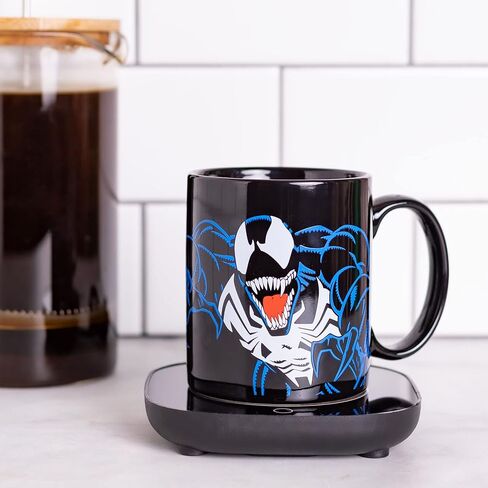 Uncanny Brands Black Panther Wakanda Forever Mug Warmer with Mug – Keeps Your Favorite Beverage Warm - Auto Shut On/Off in Saudi Arabia