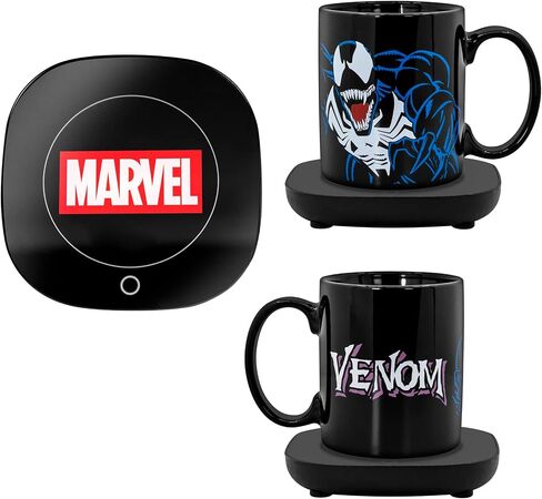 Uncanny Brands Black Panther Wakanda Forever Mug Warmer with Mug – Keeps Your Favorite Beverage Warm - Auto Shut On/Off in Saudi Arabia
