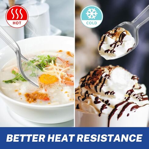 POSATE 7.1" Plastic Spoons Heavy Duty Disposable Teaspoons, Clear (100 Count) in Saudi Arabia