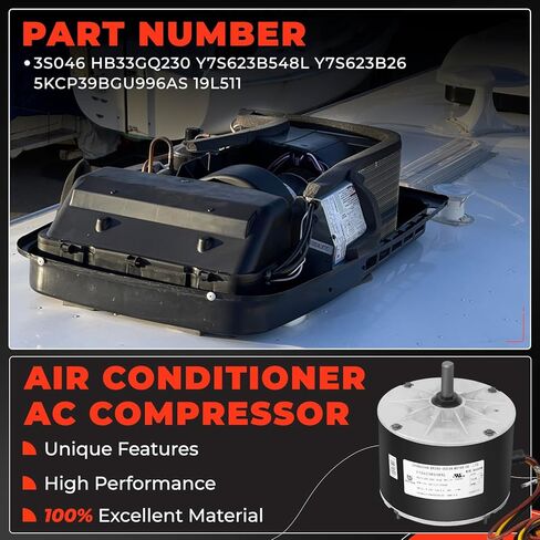 Kondensatorvifte Motor 3S046 Y7S623B548L HB33GQ230 1/10 HP 208-230 Volt Passer for GE Genteq Passer for Carrier，# HC33GE235A HC33GE235 in Saudi Arabia