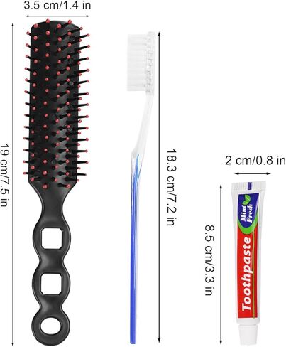 Disposable Toothbrushes with Toothpaste Individually Wrapped Bulk,Hair Brushes in Bulk for Homeless,Travel Hotel Shelter Charity Nursing (100) in Kuwait