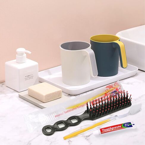 Disposable Toothbrushes with Toothpaste Individually Wrapped Bulk,Hair Brushes in Bulk for Homeless,Travel Hotel Shelter Charity Nursing (100) in Kuwait