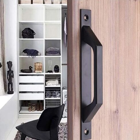 KAFENDA 4 pcs Carbon Steel Sliding Barn Door Handle Wood Gate Door Pull Handle 19.6cm in Saudi Arabia