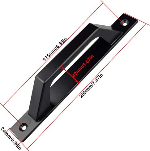 KAFENDA 4 pcs Carbon Steel Sliding Barn Door Handle Wood Gate Door Pull Handle 19.6cm in Saudi Arabia