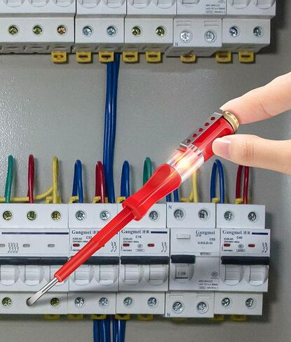 Voltage Tester with Screwdriver Electrical Tester Tool Non Contact Voltage Tester Pen with Range AC 70V-250V,Live/Zero Wire Electric Tester,Pocket-Sized Voltage Detector,Breakpoint Finder in Saudi Arabia