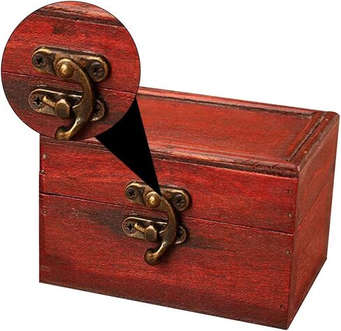 PRETYZOOM 1pc Box Vintage Storage Box Treasure Chest Mini Decor Jewelry Organizer Clear Wooden Treasure Chest Keepsake Wooden Jewelry Holder Pirate Chinese Fir Souvenir Baby in Saudi Arabia