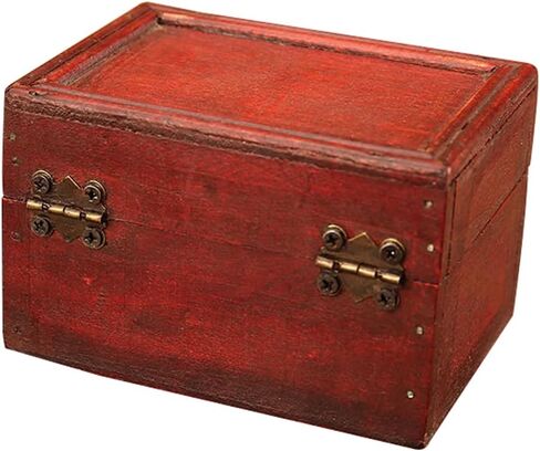 PRETYZOOM 1pc Box Vintage Storage Box Treasure Chest Mini Decor Jewelry Organizer Clear Wooden Treasure Chest Keepsake Wooden Jewelry Holder Pirate Chinese Fir Souvenir Baby in Saudi Arabia