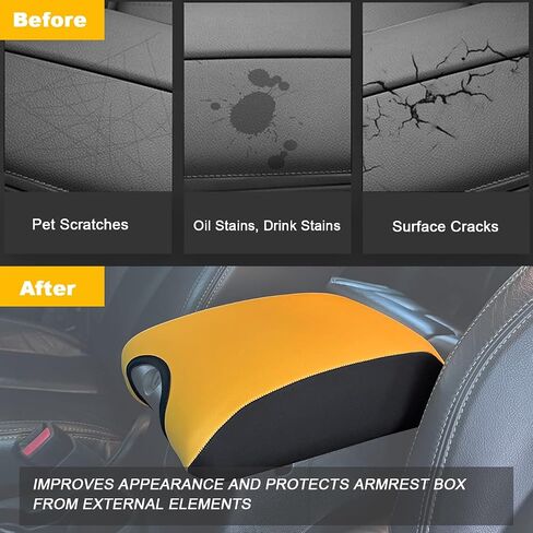 Center Console Cover Armrest Cushion Mat Pad Cover for Jeep Wrangler JK JKU 2011-2018,Neoprene Armrest Box Cover,Black in Saudi Arabia