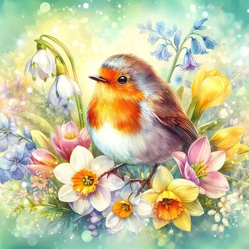 Acudotr Diamond Painting Kits for Adults, 5D DIY Diamond Art Kits for Beginners, Full Drill Diamond Painting Kits for Home Wall Decor, Owl, 12x16 Inch in Saudi Arabia