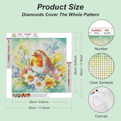 Acudotr Diamond Painting Kits for Adults, 5D DIY Diamond Art Kits for Beginners, Full Drill Diamond Painting Kits for Home Wall Decor, Owl, 12x16 Inch in Saudi Arabia