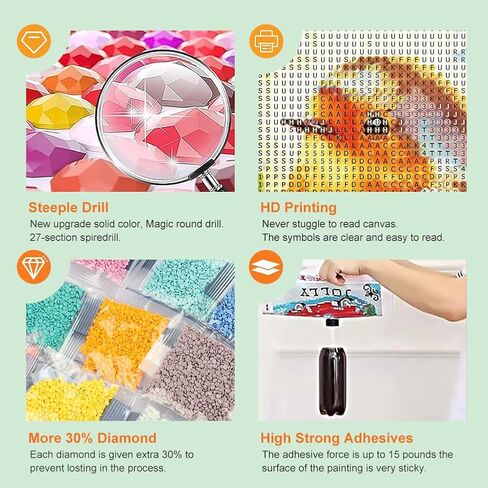 Acudotr Diamond Painting Kits for Adults, 5D DIY Diamond Art Kits for Beginners, Full Drill Diamond Painting Kits for Home Wall Decor, Owl, 12x16 Inch in Saudi Arabia