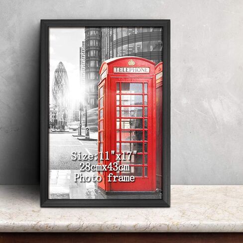Calenzana 11x17 Picture Frames Set of 3, Wall Gallery Photo Frame for 11 x 17 Poster, Black in Saudi Arabia