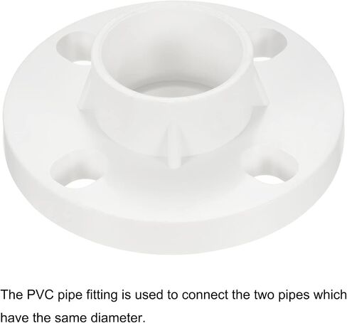 تركيب أنابيب PVC مقاس 50 مم من PATIKIL، موصل اقتران مقبس أنبوب شفة لتوصيل أنابيب OD مقاس 50 مم، أبيض in Saudi Arabia