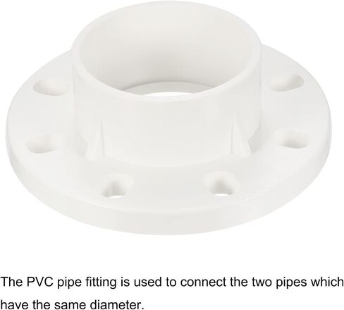 تركيب أنابيب PVC مقاس 50 مم من PATIKIL، موصل اقتران مقبس أنبوب شفة لتوصيل أنابيب OD مقاس 50 مم، أبيض in Saudi Arabia