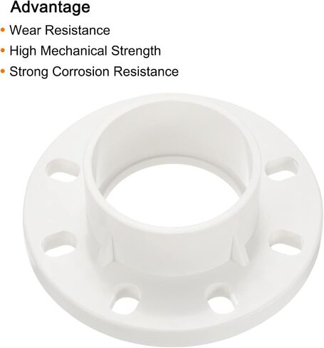 تركيب أنابيب PVC مقاس 50 مم من PATIKIL، موصل اقتران مقبس أنبوب شفة لتوصيل أنابيب OD مقاس 50 مم، أبيض in Saudi Arabia
